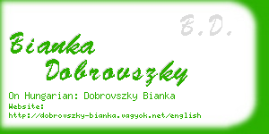 bianka dobrovszky business card